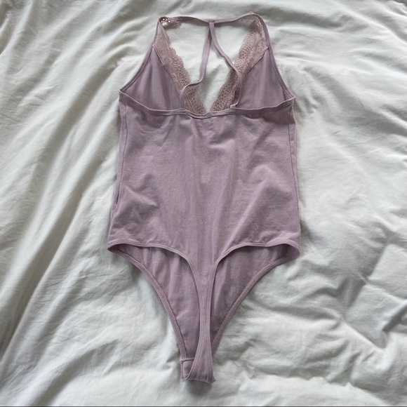 Express Lace Trim Tank Bodysuit Thong - Picture 4 of 7